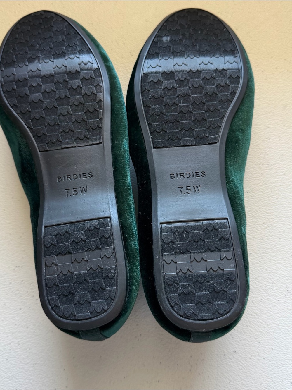 Birdies The Starling loafer shoes in green velvet - Picture 7 of 8